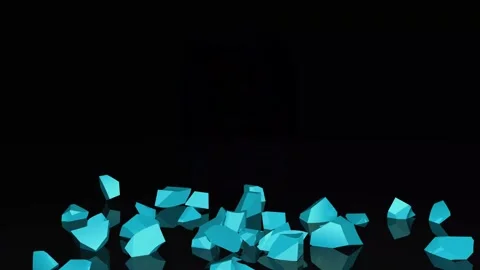 3D animation of a question mark, falling and breaking. Stock Footage 167429703