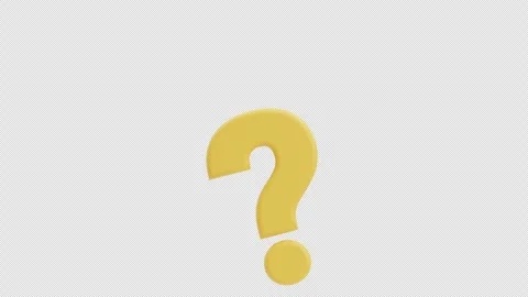 3D Animation of Question Mark Symbol Stock Footage 333772518
