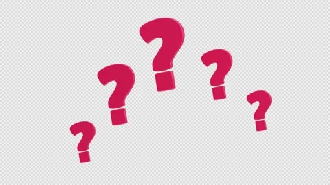 3D Animation of Question Marks or Thinking Stock Footage 311206566