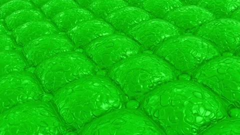 3D animation of the quilted green crocodile leather or eco-leather surface Stock Footage 274555407