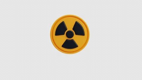 3D Animation of Radiation Hazard Symbol Stock Footage 327341817