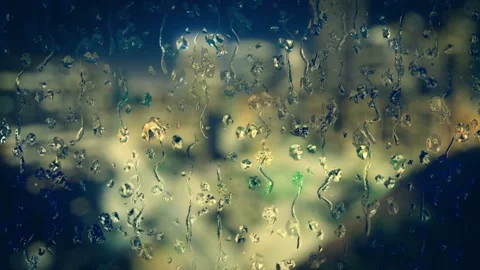 3d animation of rain drops on a window Stock Footage 235650212