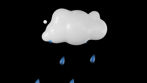 3D Animation of Raining, Color Key, Alpha Channel Stock Footage 277180095