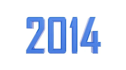 3d animation of red 2015 new year sign destroys 2014 new year sign Stock Footage 41387784