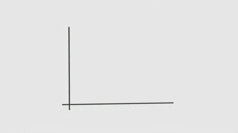 3d animation red arrow follows a downward exponential curve, symbolizing de.. Stock Footage 310076557