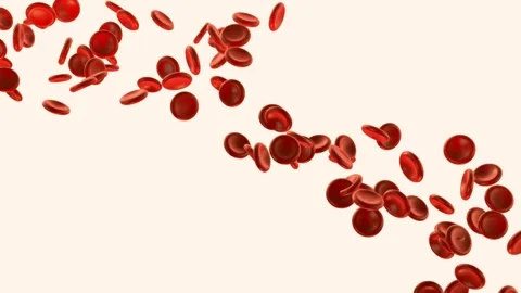 3D animation of red blood cell vein and artery. Health care. Loop animation Vídeo Stock 334589096