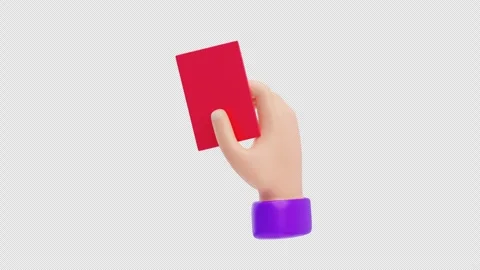 3D Animation of Red Card Stock Footage 306061000