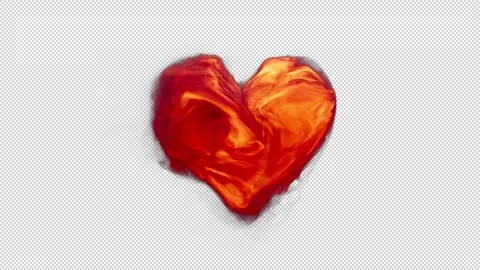 3D animation of red flames transforming into a heart shape. With alpha channel. Stock Footage 285155253