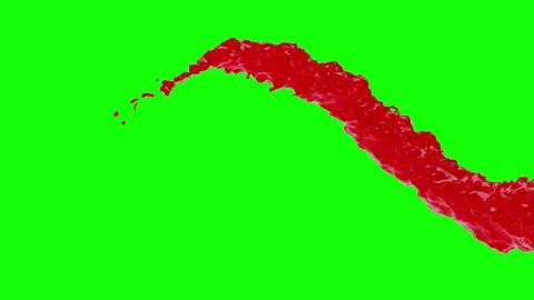 3d animation red flowing stream liquid wine, blood, juice or paint. Stock Footage 273709108