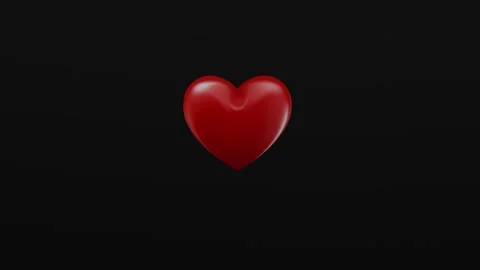 3D animation of a red heart on a black background. the heart beats Stock Footage 281355390