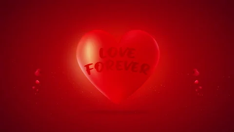 3D Animation of a Red Heart. Valentine's Day concept. Stock Footage 232896056