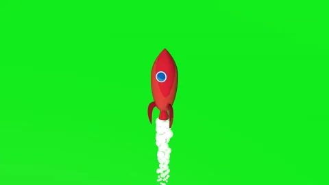 3D Animation of a red rocket with exhaus... | Stock Video | Pond5