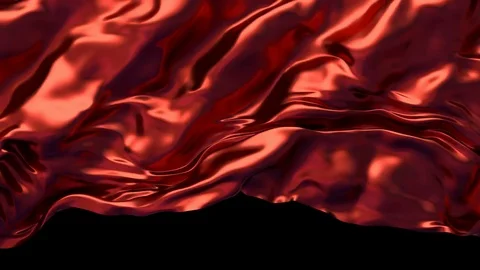 3D animation of the red silky waving cloth revealing the background 스톡 동영상 82153246