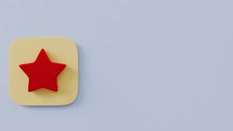 3d animation of a red star on the background Video stock 274261912