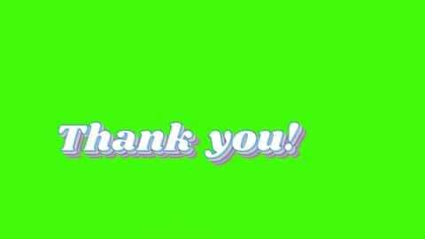 3D animation of red text Thank you on a green screen. Stock Footage 271634372