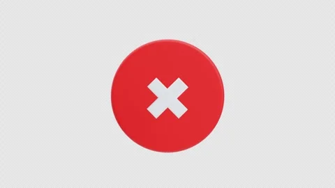 3D Animation of Reject Error Icon Stock Footage 319798659