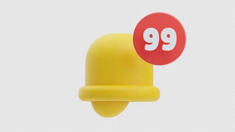 3D Animation of Reminder Notification Bell Stock Footage 311206563