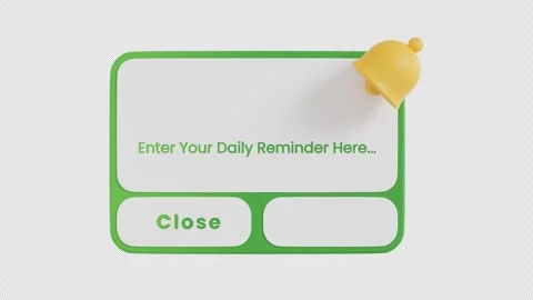 3D Animation of Reminder Notification Stock Footage 293489141