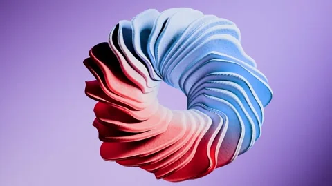 3d animation render of Abstract ring rotating. Smooth hypnotic pattern. Infinite Stock Footage 253516364