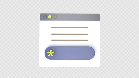 3d animation render computer browser window website page concept with alpha.. Stock Footage 290472870