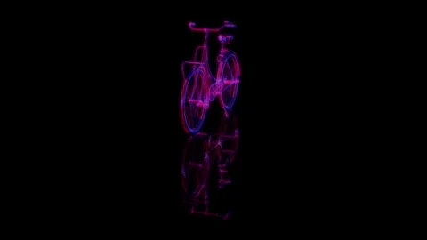 3D animation rendering, bike model on a black background Video stock 259049571