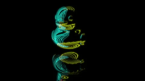 3D animation rendering, duck model on a black background Stock Footage 255662763