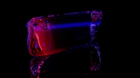 3D animation rendering, game Deck model on a black background Stock Footage 257257765