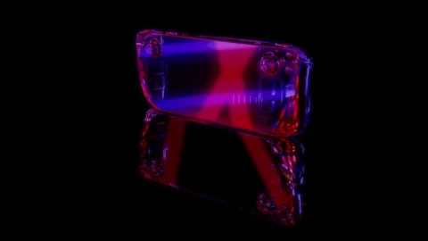 3D animation rendering, game Deck model on a black background Video stock 259046190
