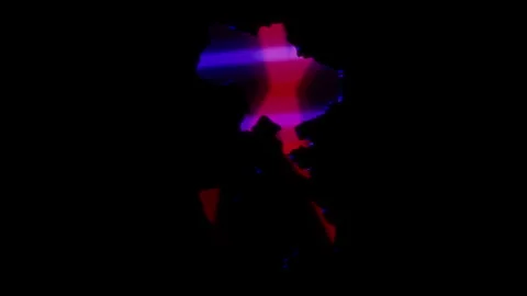 3D animation rendering, map of ukraine, fall of the russian empire model on a Video stock 259046962