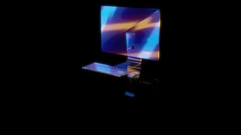 3D animation rendering, PC monoblock mod... | Stock Video | Pond5