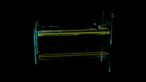 3D animation rendering, single bed model on a black background Video stock 258856082