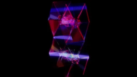 3D animation rendering, spaceship model on a black background Video stock 259045901