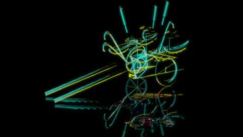 3D animation rendering, wagon with toys model on a black background Stock Footage 259515214