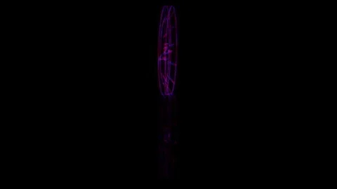 3D animation rendering, watch model on a black background Stock Footage 255483044
