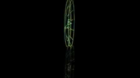 3D animation rendering, watch model on a black background Stock Footage 255661054