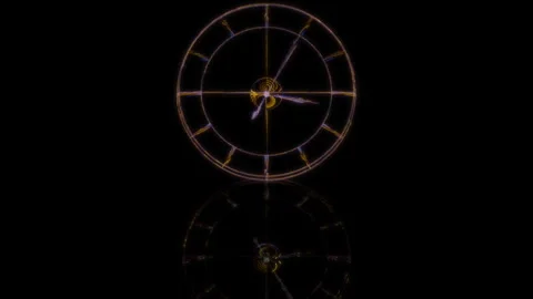 3D animation rendering, watch model on a black background Stock Footage 256241043