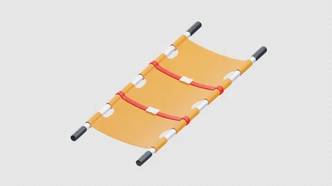3D Animation of Rescuer Stretcher Stock Footage 309448333