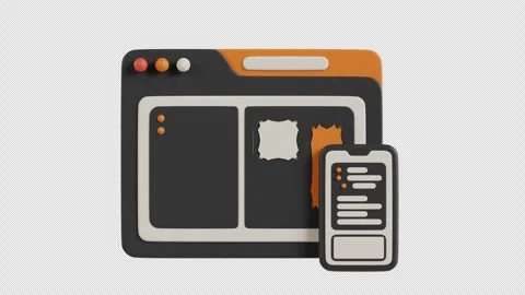 3D Animation of Responsive Design Stock Footage 293816897