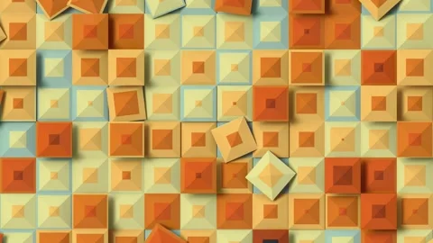 3D animation with a rhythmic pattern of 3D pyramids. A stylish background 库存影片 334120665
