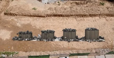 3d animation of robots coming out from ground in a box Stock Footage 162060501