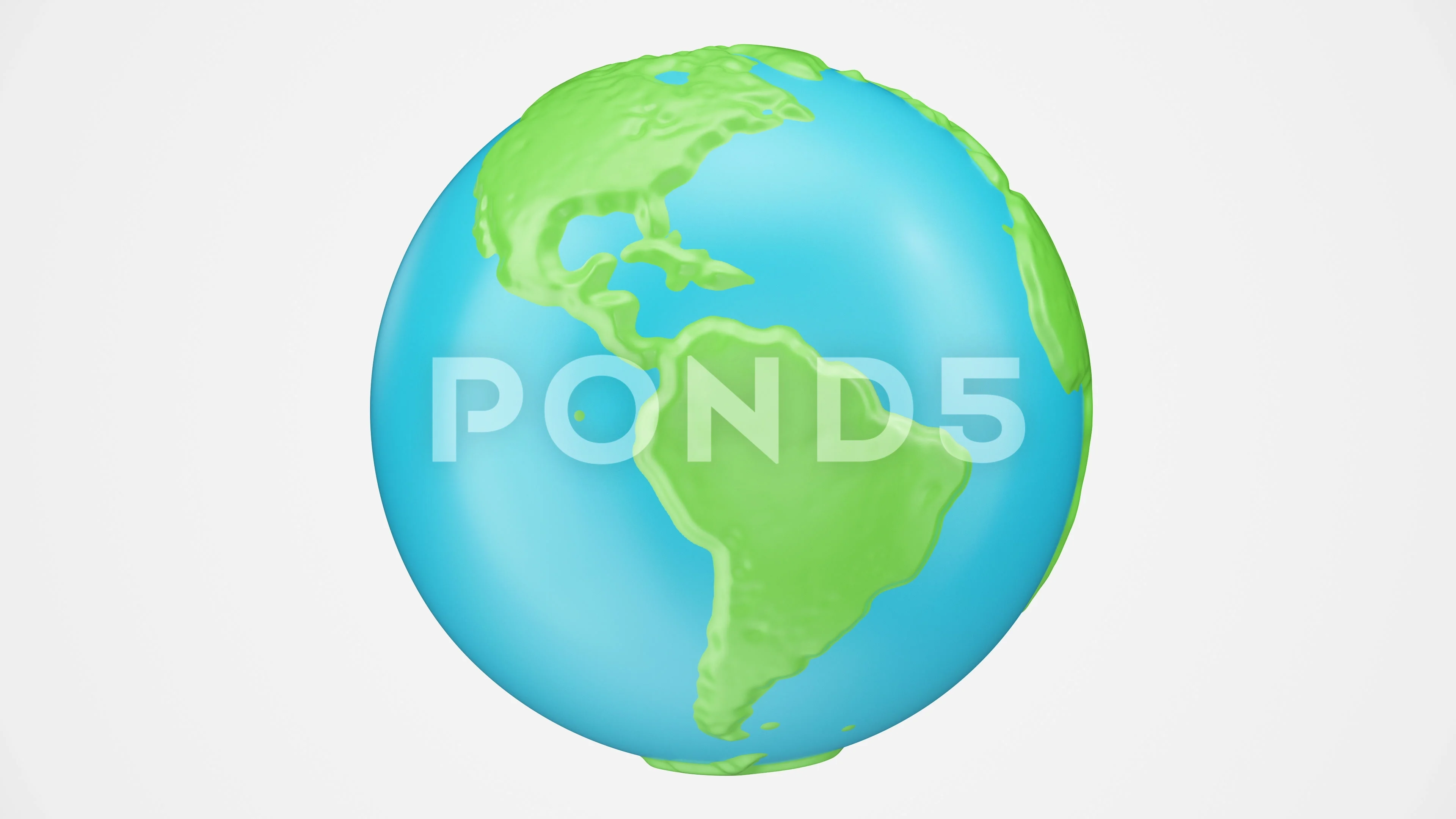 3D animation rotated cartoon earth with ... | Stock Video | Pond5