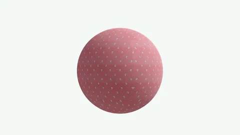 3D animation - rotating abstract geometric ball isolated on white background Stock Footage 260791636