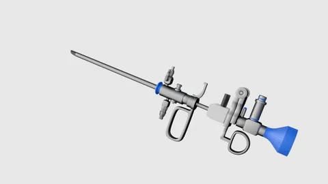 A 3d animation of rotating and floating resectoscope. Stock Footage 306633450