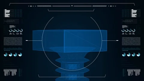 3d animation of rotating bolt. Symbol of industry equipment or mechanical ser Vídeo Stock 127470695