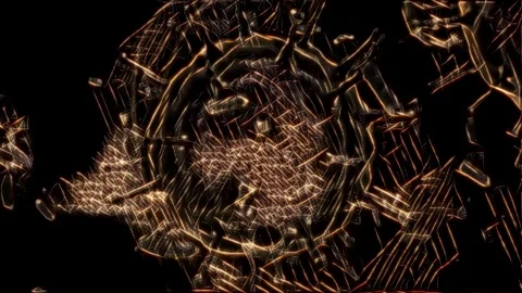 3d animation of rotating coronavirus virus, digital art Video stock 277539073