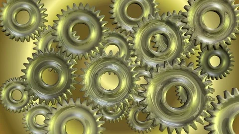 3D Animation of rotating Gears Stock-Footage 82431952