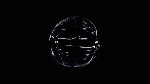 3D animation of rotating glass orb with reflections and refractions Stock Footage 238855111