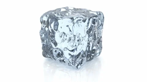3D animation of rotating ice cube, alpha... | Stock Video | Pond5