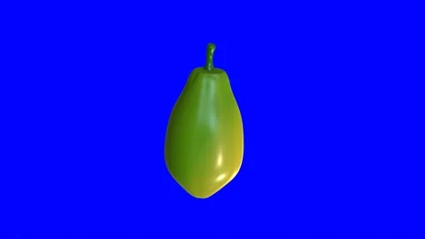 3d animation of a rotating papaya fruit on a blue background Stock Footage 239852967