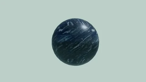 3D animation - rotating travertine marble ball isolated on white background Stock Footage 261940204